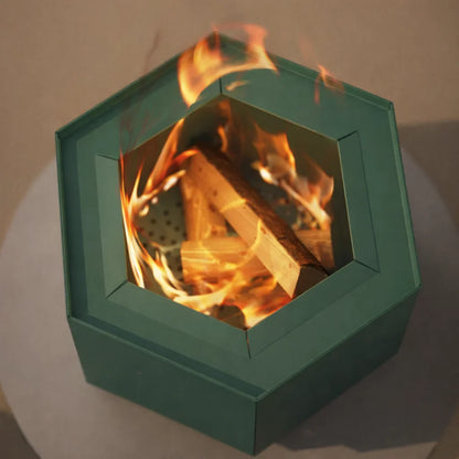Pollen Hex Smokeless Fire Pit - Spruce Green