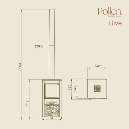 Pollen Hive Outdoor Stove - Slate Grey