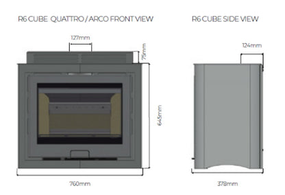 Di Lusso Eco R6 Cube Stove - Arco
