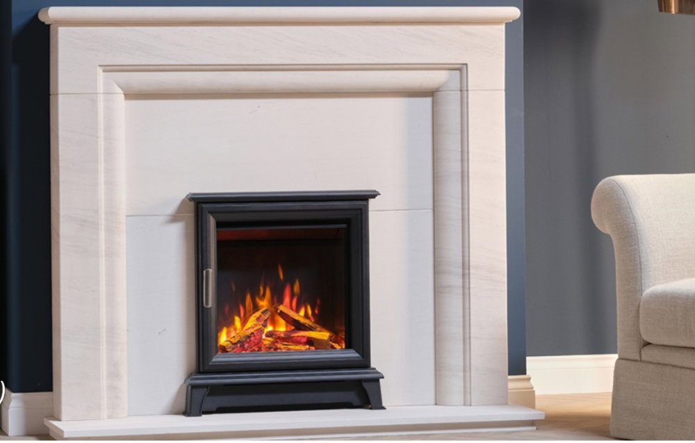 RAVEL 400e 16" ELECTRIC LOG FIRE STOVE FRONT REMOTE CONTROL