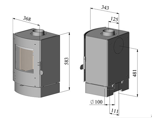 Morso S11-40 Stove (Low Level Base 100mm)