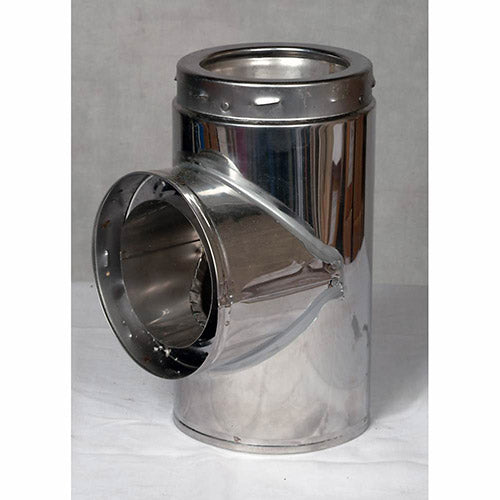 Flue Pipe 90 Degree Tee (6" with support bracket)