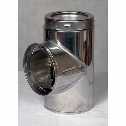 Flue Pipe 90 Degree Tee (6" with support bracket)